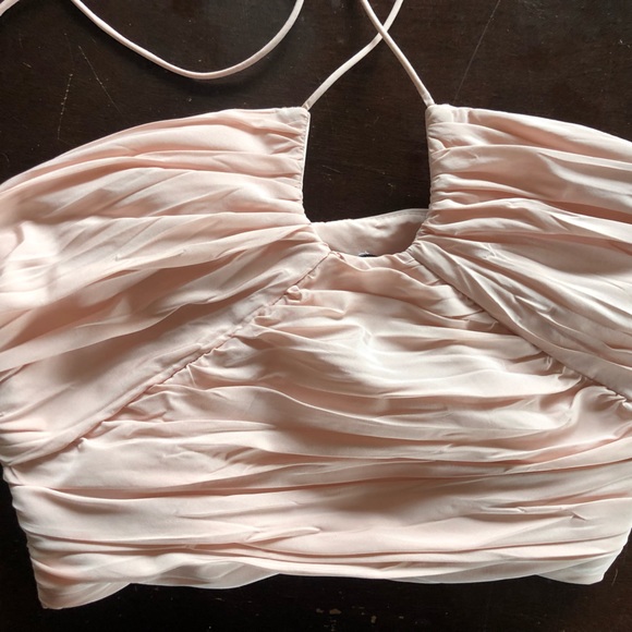 Zara blush pink cropped halter - Picture 4 of 5